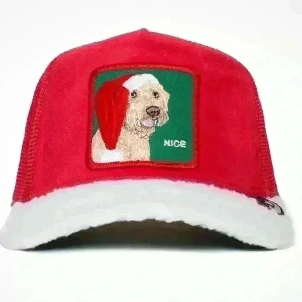 🚨 RARE GOORIN The Farm NICE Santa Christmas limited editionDog Trucker SnapBack